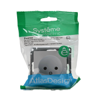 Розетка 1-м СП AtlasDesign 16А IP20 без заземл. без защ. шторок механизм бел. SE ATN000141 ТехноИмпульс