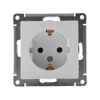 Розетка 1-м СП AtlasDesign 16А IP20 с заземл. механизм бел. SE ATN000143 ТехноИмпульс