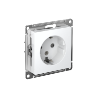 Розетка 1-м СП AtlasDesign 16А IP20 с заземл. механизм бел. SE ATN000143 ТехноИмпульс