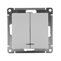 Выключатель 2-кл. СП AtlasDesign 10А IP20 (сх. 5а) 10AX с подсветкой механизм бел. SE ATN000153 ТехноИмпульс