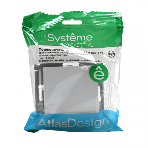 Переключатель перекрестный 1-кл. СП AtlasDesign 10А IP20 (сх. 7) 10AX механизм бел. SE ATN000171 ТехноИмпульс