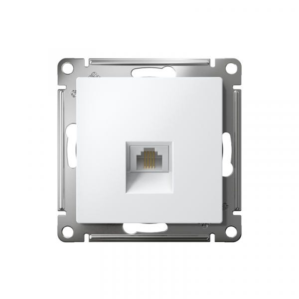 Розетка телефонная 1-м СП AtlasDesign RJ11 механизм бел. SE ATN000181 ТехноИмпульс