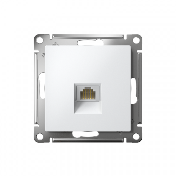 Розетка компьютерная 1-м AtlasDesign RJ45 кат.5E механизм бел. SE ATN000183 ТехноИмпульс