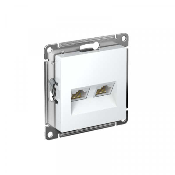 Розетка компьютерная 2-м AtlasDesign RJ45 кат.5E механизм бел. SE ATN000185 ТехноИмпульс