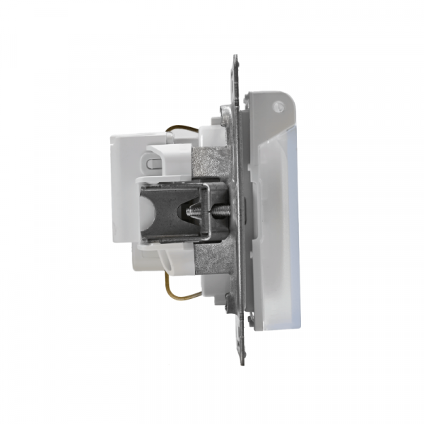 Розетка 1-м СП AtlasDesign Aqua 16А IP44 с заземл. защ. шторки с крышкой механизм бел. SE ATN440146 ТехноИмпульс