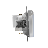 Розетка 1-м СП AtlasDesign Aqua 16А IP44 с заземл. защ. шторки с крышкой механизм бел. SE ATN440146 ТехноИмпульс