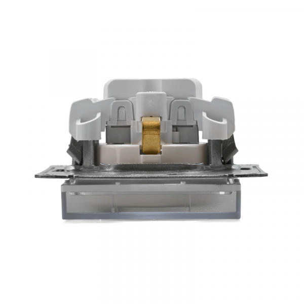 Розетка 1-м СП AtlasDesign Aqua 16А IP44 с заземл. защ. шторки с крышкой механизм бел. SE ATN440146 ТехноИмпульс