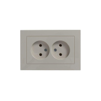 Розетка 2-м СП AtlasDesign 16А IP20 без заземл. в сборе беж. SE ATN000220 ТехноИмпульс
