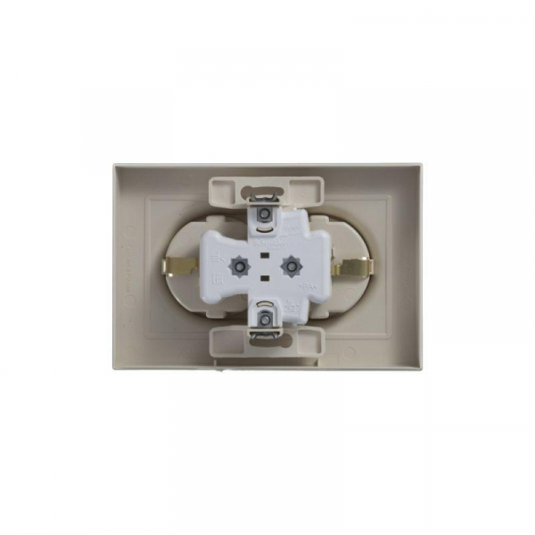 Розетка 2-м СП AtlasDesign 16А IP20 с заземл. в сборе беж. SE ATN000224 ТехноИмпульс