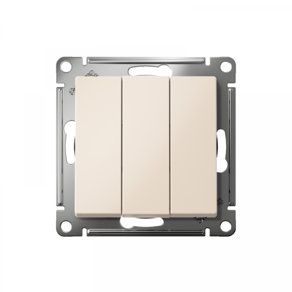 Выключатель 3-кл. СП AtlasDesign 10А IP20 (сх. 1+1+1) 10AX механизм беж. SE ATN000231 ТехноИмпульс