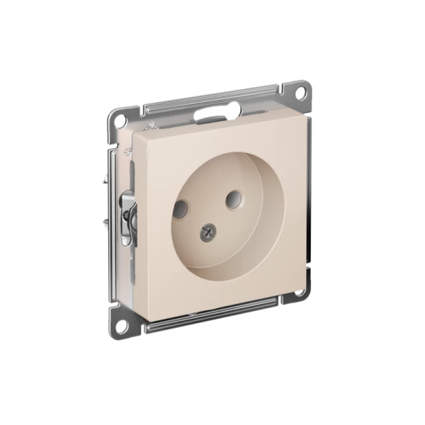 Розетка 1-м СП AtlasDesign 16А IP20 без заземл. без защ. шторок механизм беж. SE ATN000241 ТехноИмпульс