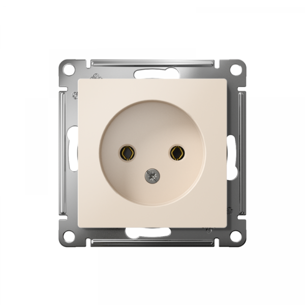 Розетка 1-м СП AtlasDesign 16А IP20 без заземл. без защ. шторок механизм беж. SE ATN000241 ТехноИмпульс