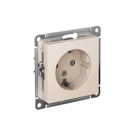 Розетка 1-м СП AtlasDesign 16А IP20 с заземл. механизм беж. SE ATN000243 ТехноИмпульс