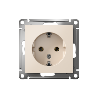 Розетка 1-м СП AtlasDesign 16А IP20 с заземл. механизм беж. SE ATN000243 ТехноИмпульс