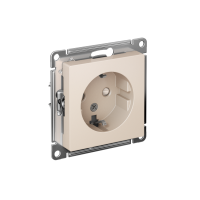 Розетка 1-м СП AtlasDesign 16А IP20 с заземл. защ. шторки механизм беж. SE ATN000245 ТехноИмпульс