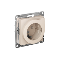 Розетка 1-м СП AtlasDesign 16А IP20 с заземл. защ. шторки с выталк. вилки механизм беж. SE ATN000247 ТехноИмпульс