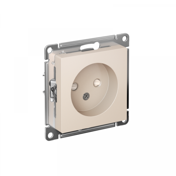 Розетка 1-м СП AtlasDesign 16А IP20 без заземл. защ. шторки механизм беж. SE ATN000249 ТехноИмпульс