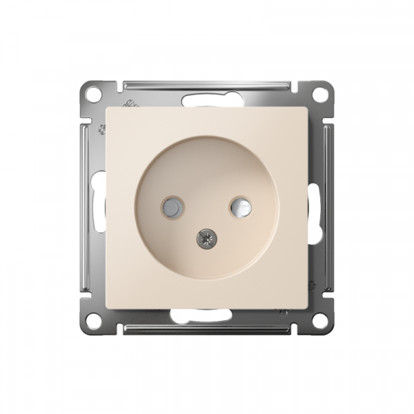 Розетка 1-м СП AtlasDesign 16А IP20 без заземл. защ. шторки механизм беж. SE ATN000249 ТехноИмпульс