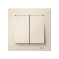 Выключатель 2-кл. СП AtlasDesign 10А IP20 (сх. 5) 10AX в сборе беж. SE ATN000252 ТехноИмпульс