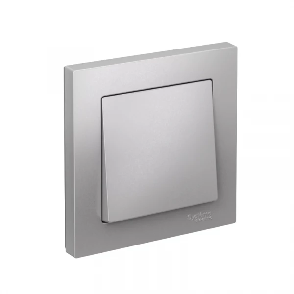 Выключатель 1-кл. СП AtlasDesign 10А IP20 (сх. 1) 10AX в сборе алюм. SE ATN000312 ТехноИмпульс