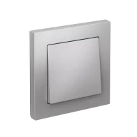 Выключатель 1-кл. СП AtlasDesign 10А IP20 (сх. 1) 10AX в сборе алюм. SE ATN000312 ТехноИмпульс