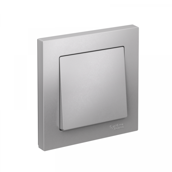 Выключатель 1-кл. СП AtlasDesign 10А IP20 (сх. 1) 10AX в сборе алюм. SE ATN000312 ТехноИмпульс