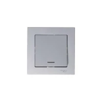 Выключатель 1-кл. СП AtlasDesign 10А IP20 (сх. 1а) 10AX с подсветкой механизм алюм. SE ATN000313 ТехноИмпульс