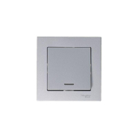 Выключатель 1-кл. СП AtlasDesign 10А IP20 (сх. 1а) 10AX с подсветкой механизм алюм. SE ATN000313 ТехноИмпульс