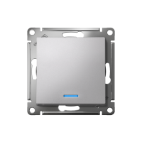 Выключатель 1-кл. СП AtlasDesign 10А IP20 (сх. 1а) 10AX с подсветкой механизм алюм. SE ATN000313 ТехноИмпульс