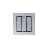 Выключатель 3-кл. СП AtlasDesign 10А IP20 (сх. 1+1+1) 10AX механизм алюм. SE ATN000331 ТехноИмпульс