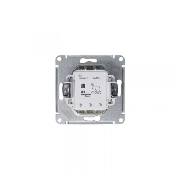 Выключатель 3-кл. СП AtlasDesign 10А IP20 (сх. 1+1+1) 10AX механизм алюм. SE ATN000331 ТехноИмпульс