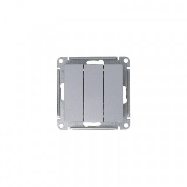 Выключатель 3-кл. СП AtlasDesign 10А IP20 (сх. 1+1+1) 10AX механизм алюм. SE ATN000331 ТехноИмпульс