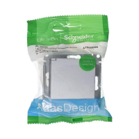 Розетка 1-м СП AtlasDesign 16А IP20 с заземл. защ. шторки с крышкой механизм алюм. SE ATN000346 ТехноИмпульс