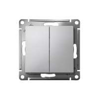 Выключатель 2-кл. СП AtlasDesign 10А IP20 (сх. 5) 10AX механизм алюм. SE ATN000351 ТехноИмпульс