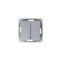 Выключатель 2-кл. СП AtlasDesign 10А IP20 (сх. 5а) 10AX с подсветкой механизм алюм. SE ATN000353 ТехноИмпульс