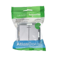 Выключатель 2-кл. СП AtlasDesign 10А IP20 (сх. 5а) 10AX с подсветкой механизм алюм. SE ATN000353 ТехноИмпульс