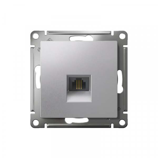 Розетка телефонная 1-м СП AtlasDesign RJ11 механизм алюм. SE ATN000381 ТехноИмпульс