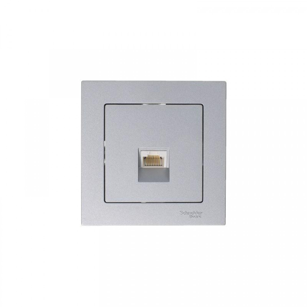 Розетка компьютерная 1-м AtlasDesign RJ45 кат.5E механизм алюм. SE ATN000383 ТехноИмпульс