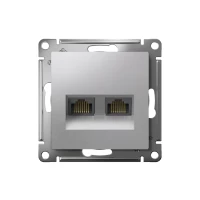 Розетка компьютерная 2-м AtlasDesign RJ45 кат.5E механизм алюм. SE ATN000385 ТехноИмпульс