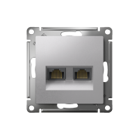 Розетка компьютерная 2-м AtlasDesign RJ45 кат.5E механизм алюм. SE ATN000385 ТехноИмпульс