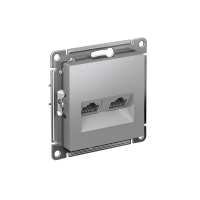 Розетка компьютерная 2-м AtlasDesign RJ45 кат.5E механизм алюм. SE ATN000385 ТехноИмпульс