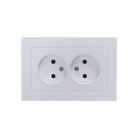 Розетка 2-м СП AtlasDesign 16А IP20 без заземл. в сборе жемчуж. SE ATN000420 ТехноИмпульс