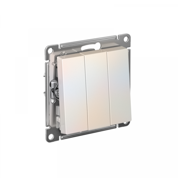 Выключатель 3-кл. СП AtlasDesign 10А IP20 (сх. 1+1+1) 10AX механизм жемчуж. SE ATN000431 ТехноИмпульс