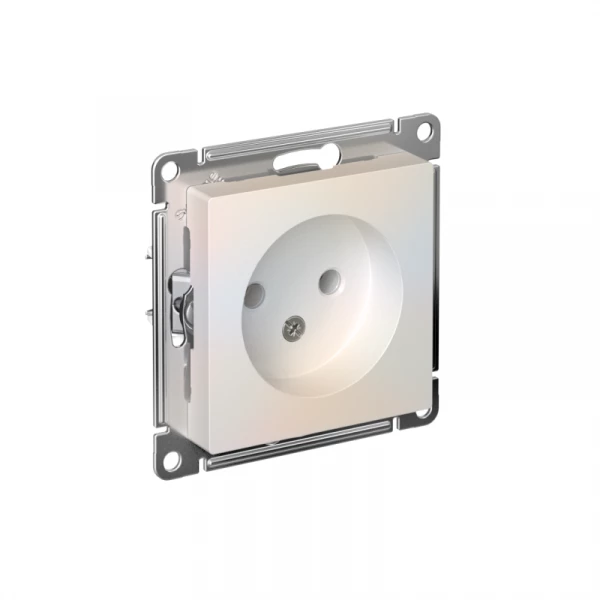 Розетка 1-м СП AtlasDesign 16А IP20 без заземл. без защ. шторок механизм жемчуж. SE ATN000441 ТехноИмпульс