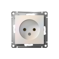Розетка 1-м СП AtlasDesign 16А IP20 без заземл. без защ. шторок механизм жемчуж. SE ATN000441 ТехноИмпульс