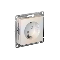 Розетка 1-м СП AtlasDesign 16А IP20 с заземл. защ. шторки механизм жемчуж. SE ATN000445 ТехноИмпульс