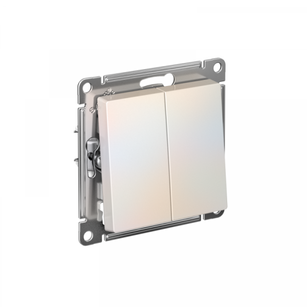 Выключатель 2-кл. СП AtlasDesign 10А IP20 (сх. 5) 10AX механизм жемчуж. SE ATN000451 ТехноИмпульс