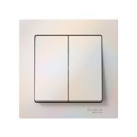 Выключатель 2-кл. СП AtlasDesign 10А IP20 (сх. 5) 10AX в сборе жемчуж. SE ATN000452 ТехноИмпульс