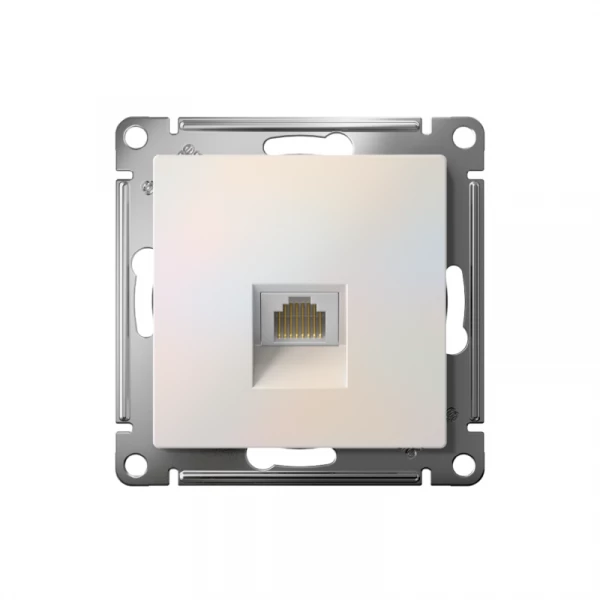 Розетка компьютерная AtlasDesign RJ45 кат.5E механизм жемчуж. SE ATN000483 ТехноИмпульс