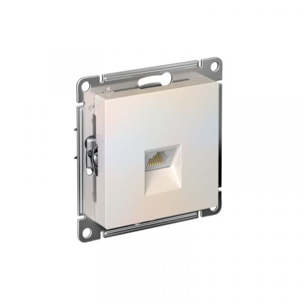 Розетка компьютерная AtlasDesign RJ45 кат.5E механизм жемчуж. SE ATN000483 ТехноИмпульс